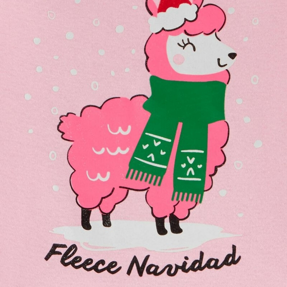 CARTER'S Girl "Fleece Navidad" PJs Top 6YRS NWT - Picture 2 of 2